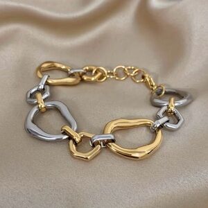 Gold and Silver Chain Bracelet